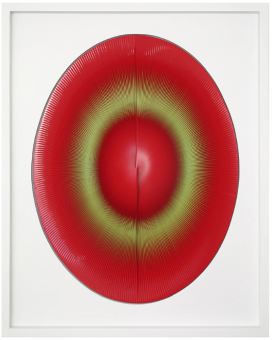Alberto Biasi, ‘Dinamica ellittica in rosso.’ Courtesy De Buck Gallery